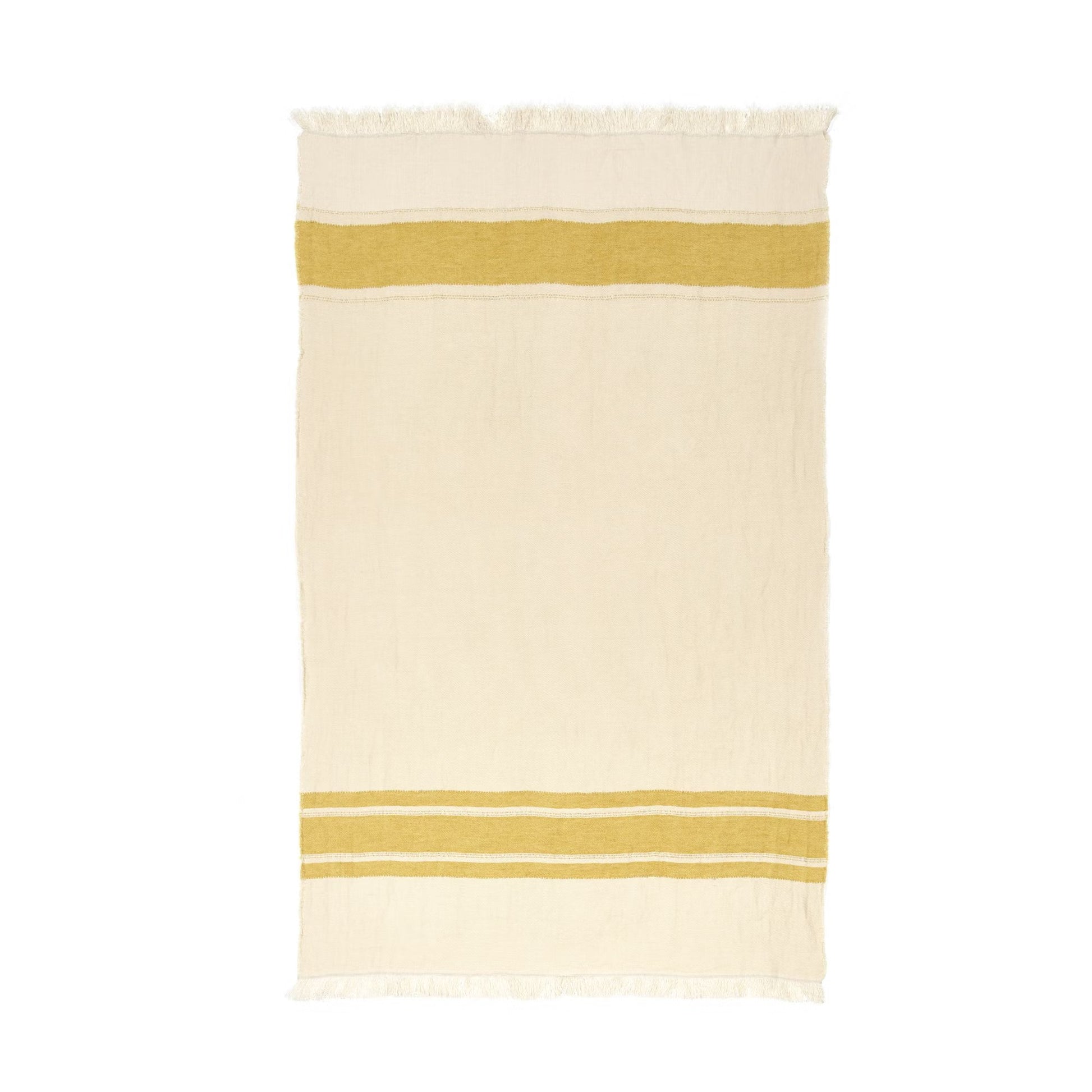 Libeco The Belgian Towel Fouta in Mustard Stripe