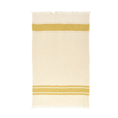 Libeco The Belgian Towel Fouta in Mustard Stripe