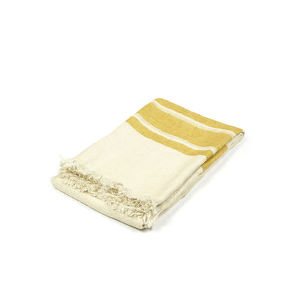 Libeco The Belgian Towel Fouta in Mustard Stripe