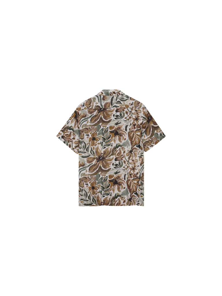 SS25 - Mosh Mosh - MMGBabel Sun Linen Shirt - Forest Green - display back 5 