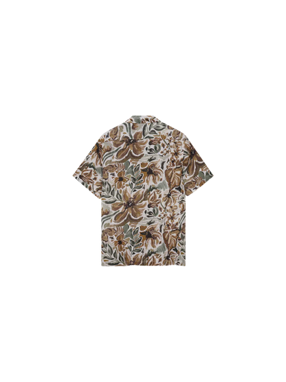 SS25 - Mosh Mosh - MMGBabel Sun Linen Shirt - Forest Green - display back 5 
