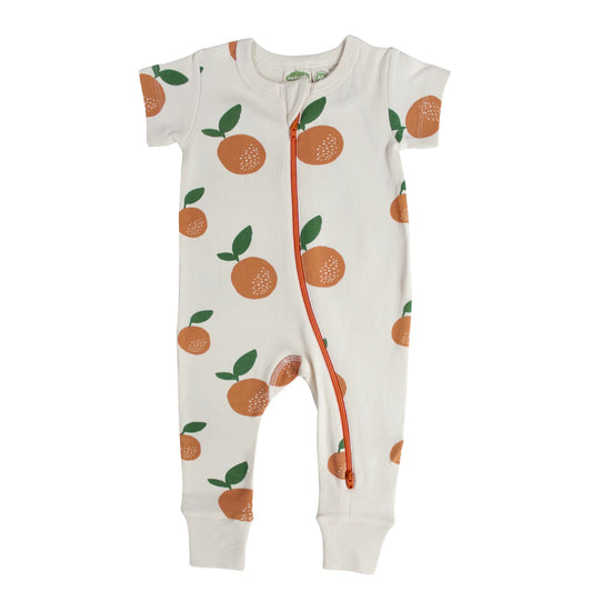 Signature Print 2-WayZip | S/S Romper | Big Citrus