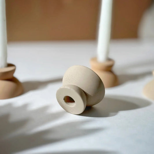 SS25 - Planet Y - Taper Candle Holder | Ecru - display 1 