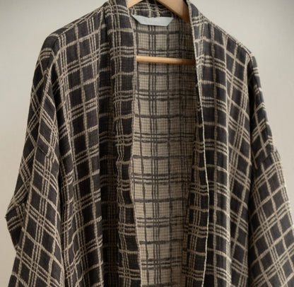 SS25 - Sömn - District Brown Linen Bathrobe | Natural 3