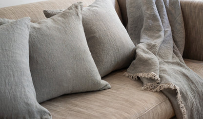 SS25 - Sömn - Harper Square Sham Cover | Ocean Teal - on sofa 3 