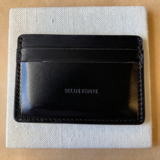 SS25 - Selde Terre - Cardholder | Black Leather - front 1 