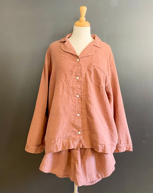 SS25 - Shelter | Summer Linen PJ’s in Cocoa - 1 