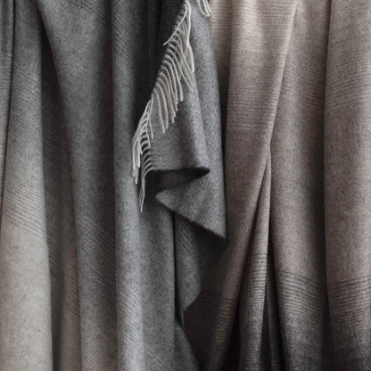 St Geneve Aria Throw Blankets in Charcoal and Crimini