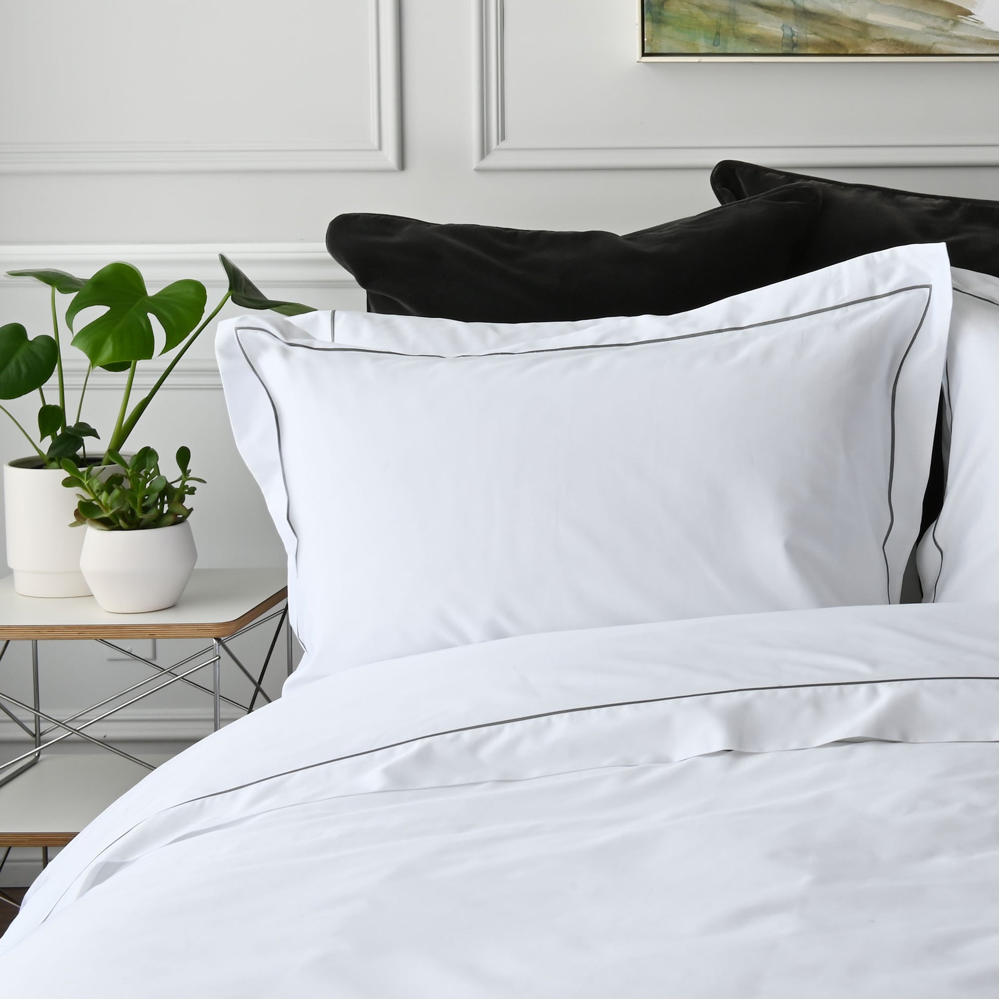 St Geneve Imperal Hotel Bedding Set in Charcoal