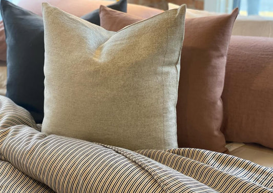 SS25 - St Genève - Forte Cushion | 20”x20” | Solid Natural - front 1 