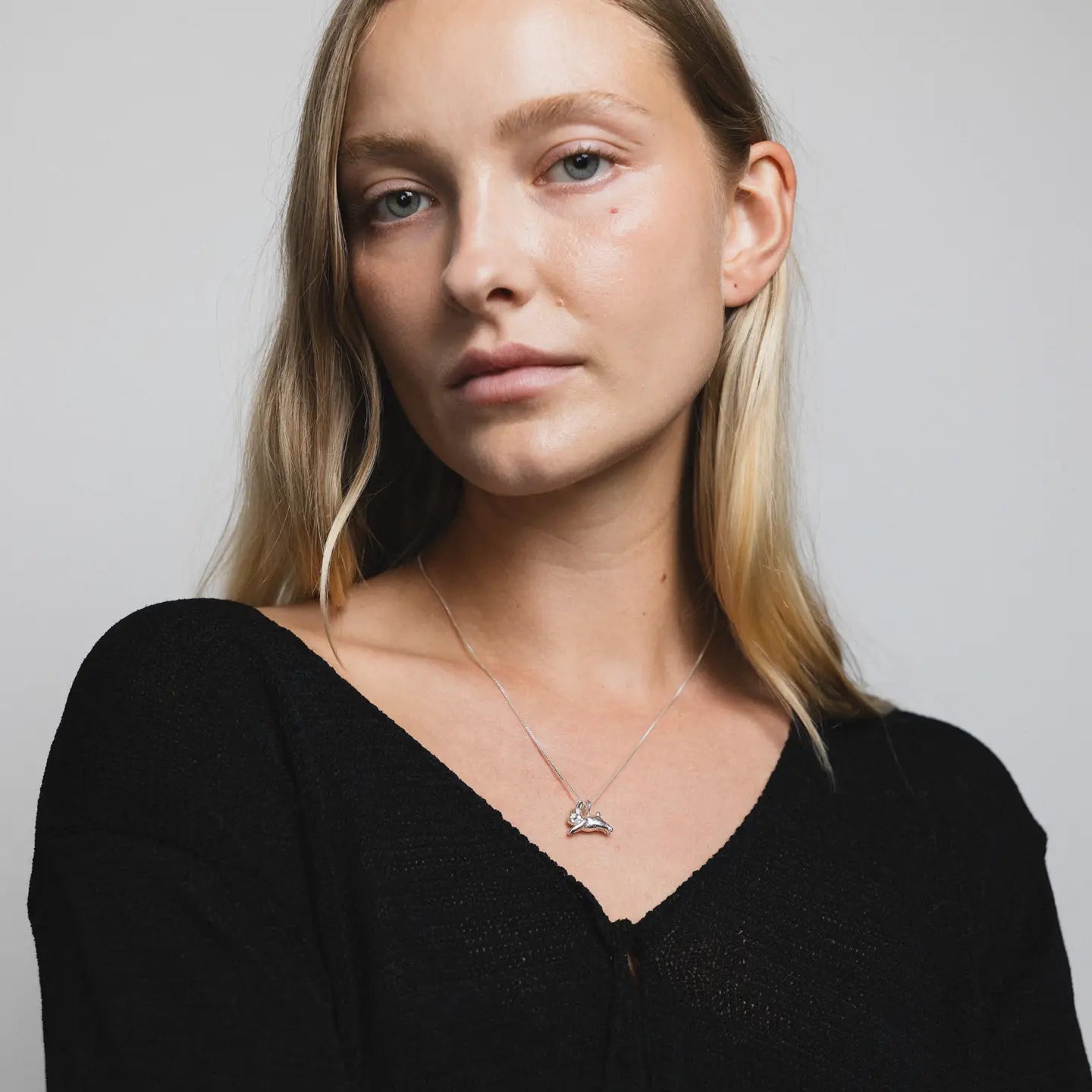 Bunny Charm Necklace | Sterling Silver