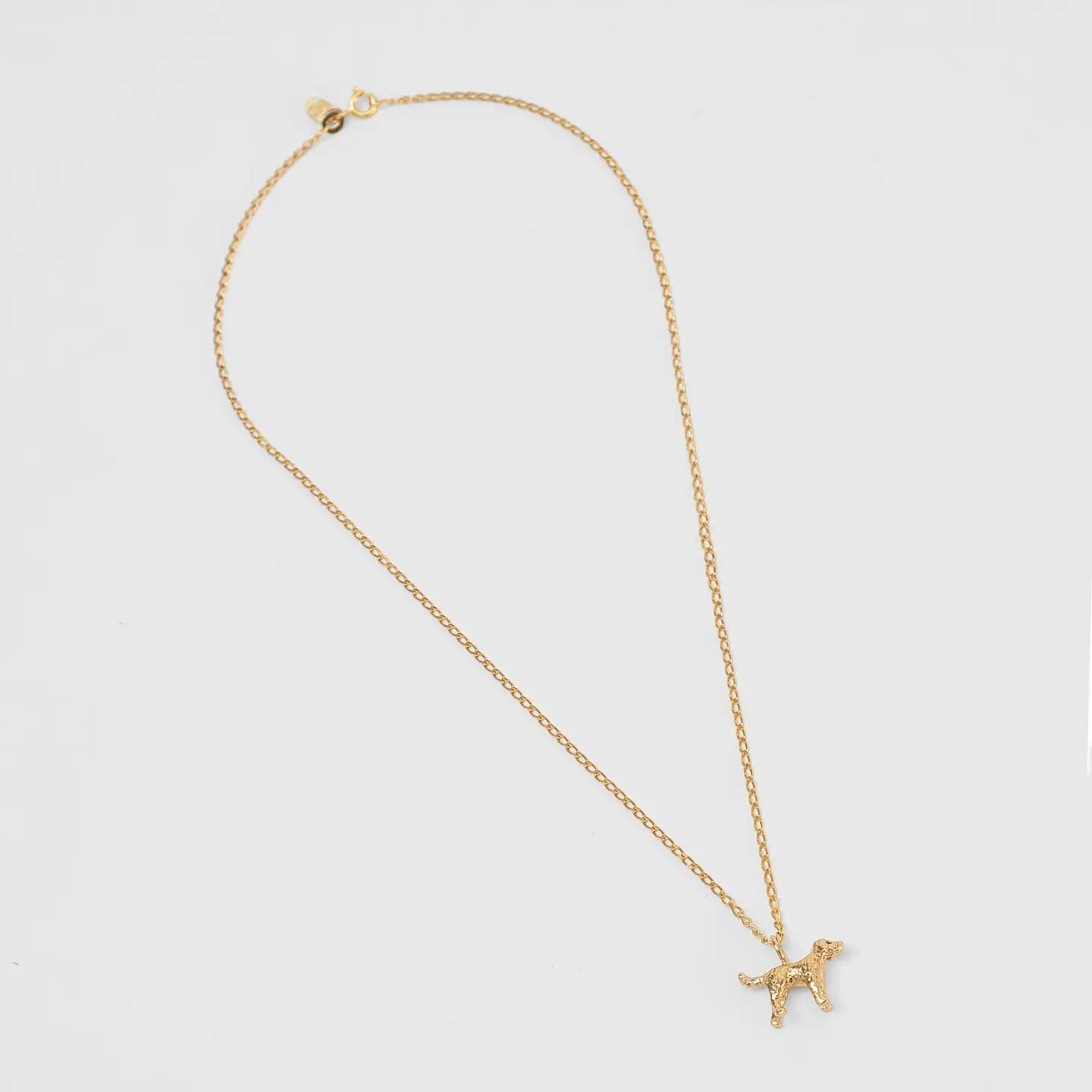 Dog Charm Necklace | Gold