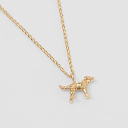 Dog Charm Necklace | Gold