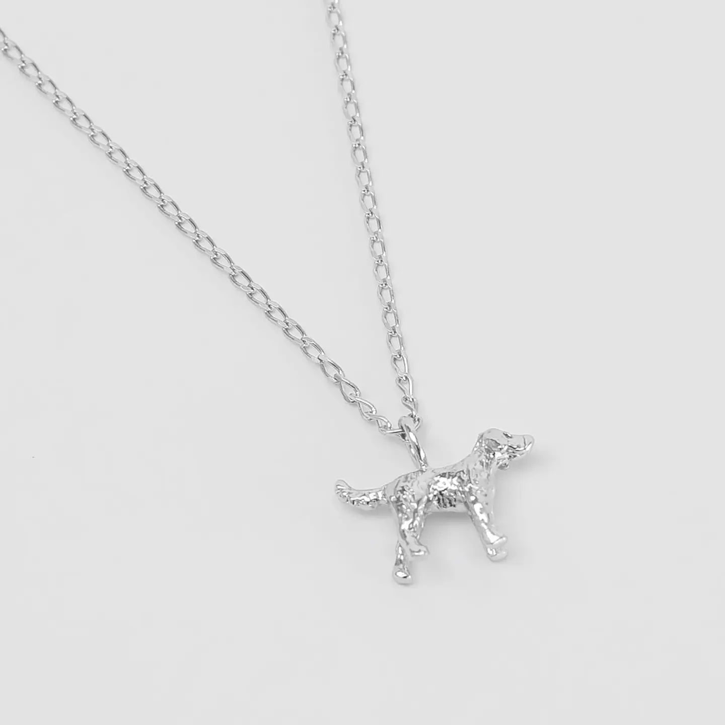 Dog Charm Necklace | Sterling Silver