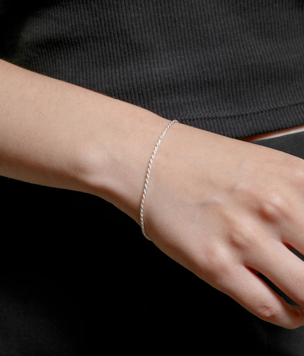 SS25 - Wolf Circus - Adele Bracelet | Sterling Silver - on model 2 