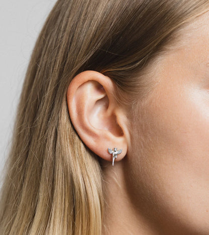 SS25 - Wolf Circus - Cherub Studs | Sterling Silver - on model 2 