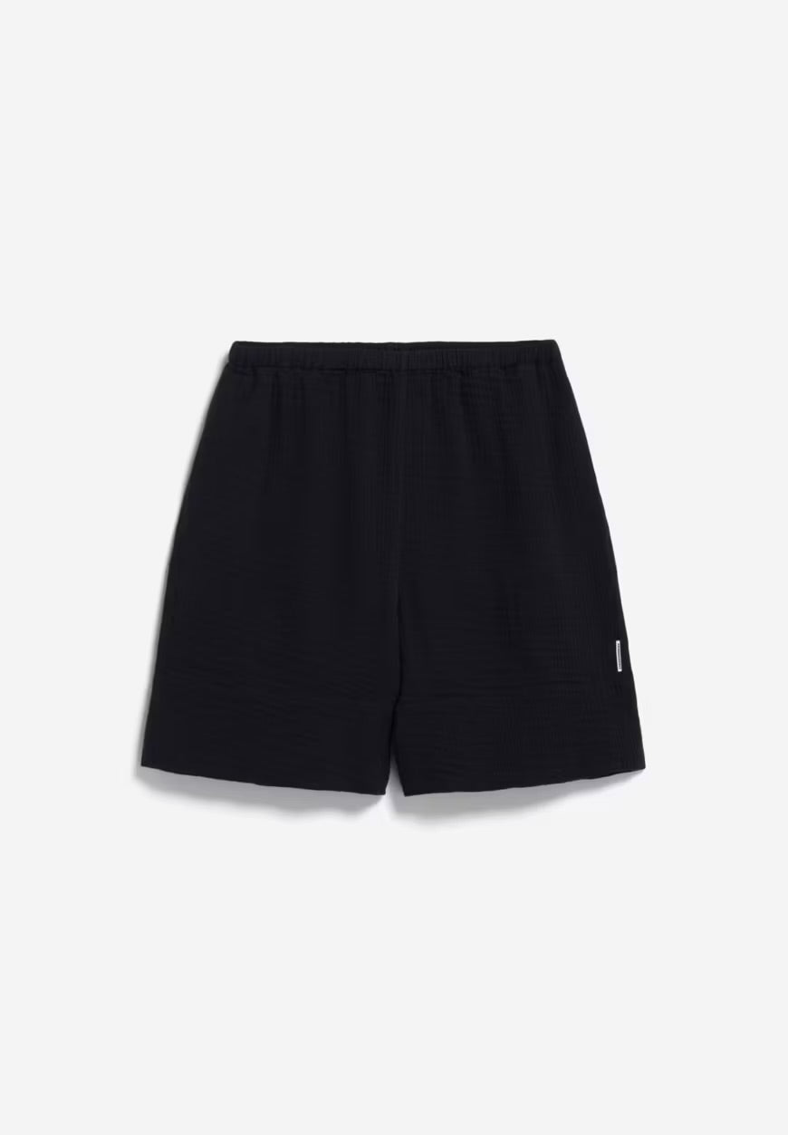 SS25 ARMEDANGELS - Teonaa Musselin Shorts in Black - front display 5 