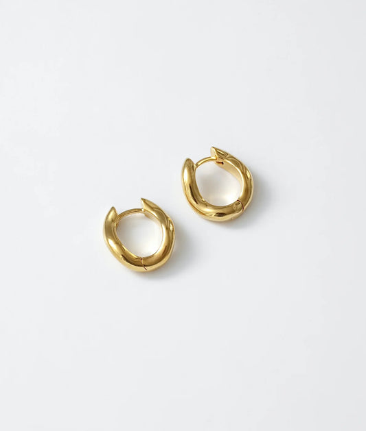SS25 Wolf Circus - Small Rowan Hoops | Gold  - display 1 