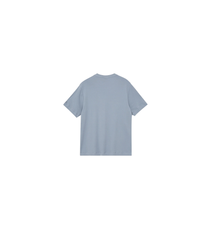 Mos Mosh Gallery mens  crew neck cotton t-shirt with short sleeves and subtle chest logo in Kelowna in flint stone colour