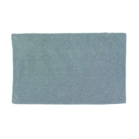 Rectangular teal bath mat on a white background