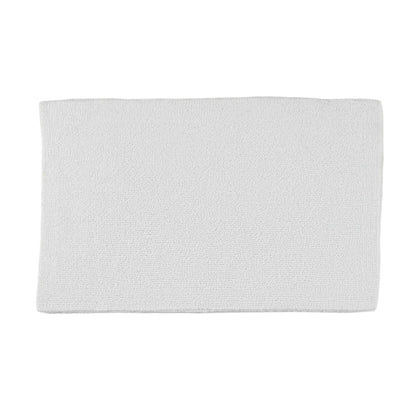 White bath mat on a white background