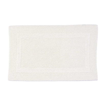 Beige bath mat on a white background