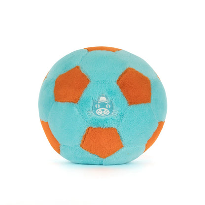 Jellycat Football/Soccer Ball in Blue and Orange, Back