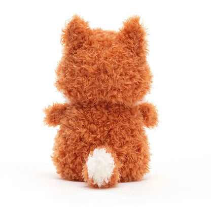 Brown plush toy with a white patch on a white background