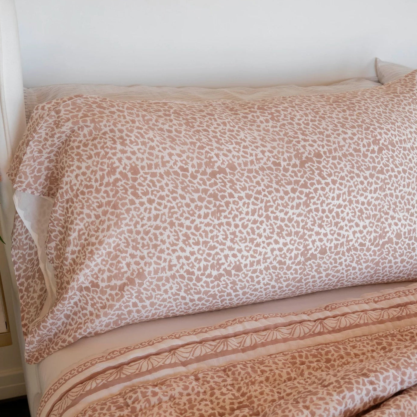 Kerry Cassill Block Print Pillow Case Brown Cheetah