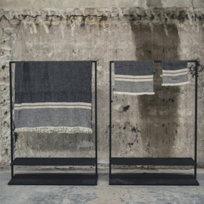 LIBECO | The Belgian Towel | Black Stripe