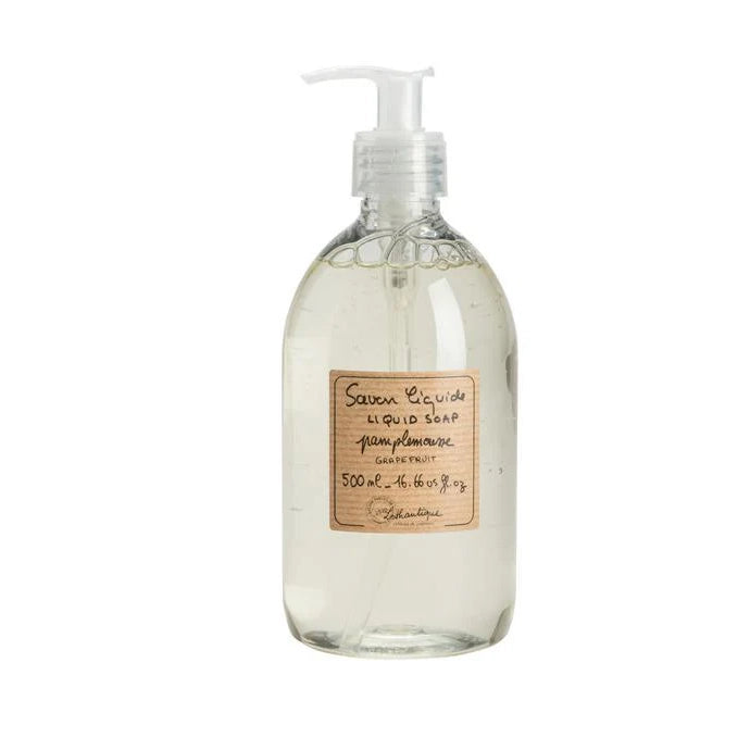 Lothantique liquid soap with a grapefruit scent, 500ml bottle.
