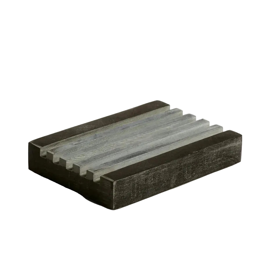Rectangle soap dish with grooves