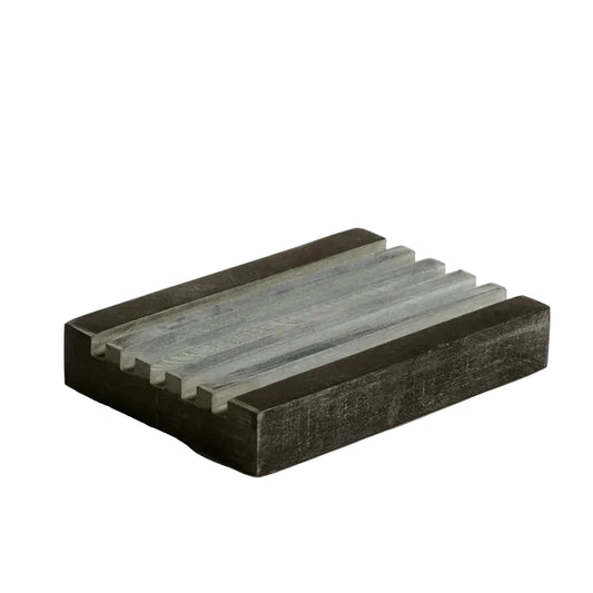 Rectangle soap dish with grooves