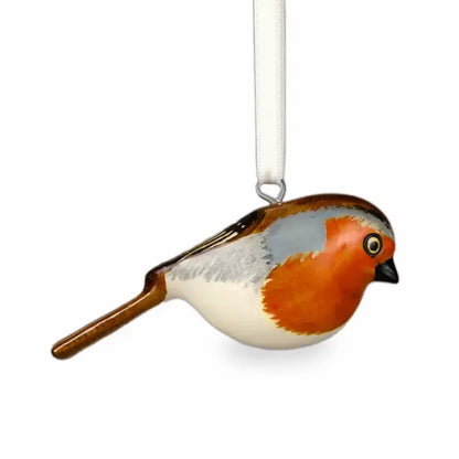 Decorative bird ornament with a white background