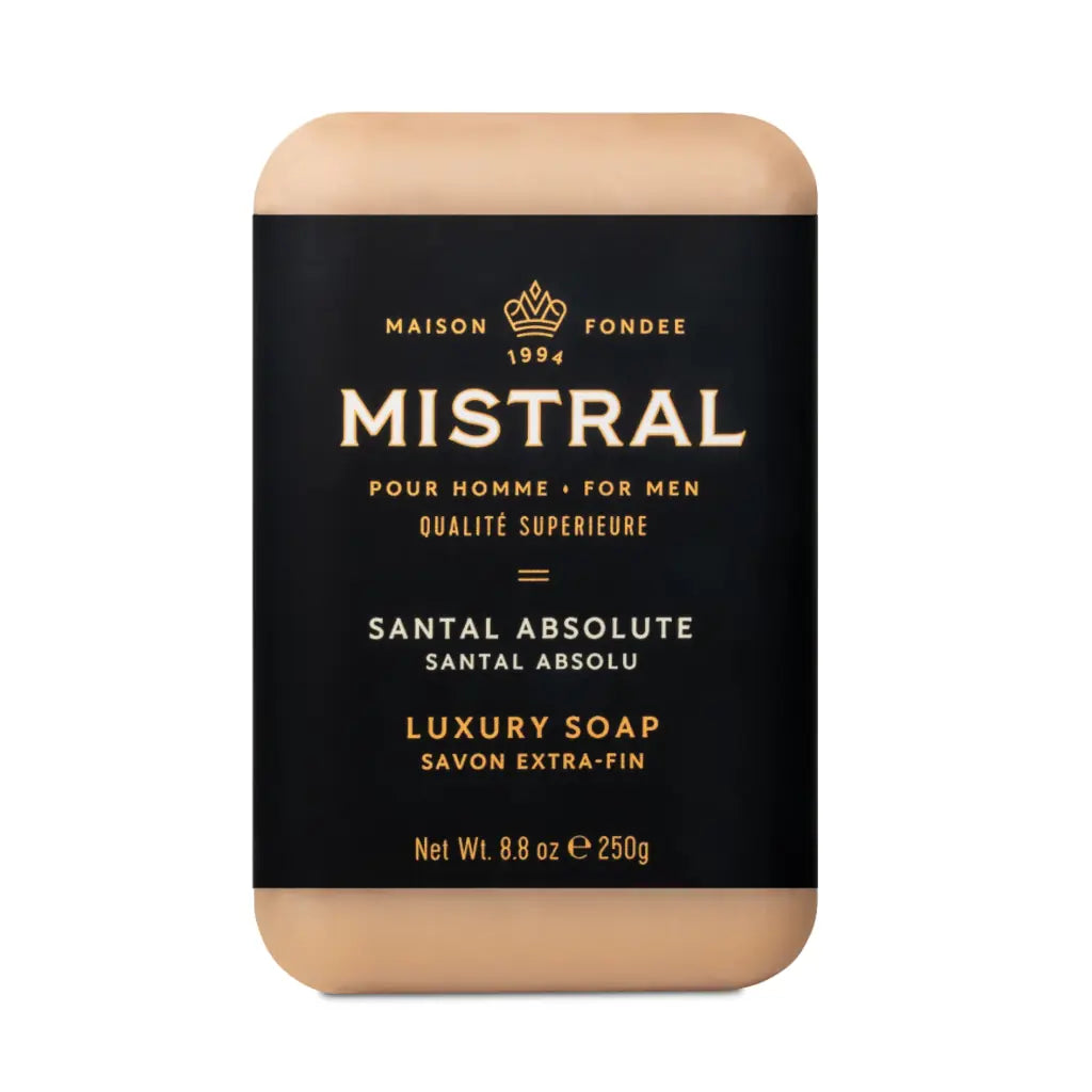 Mistral Santal Absolute luxury soap bar on a white background