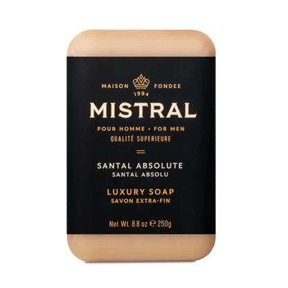 Mistral Santal Absolute luxury soap bar on a white background