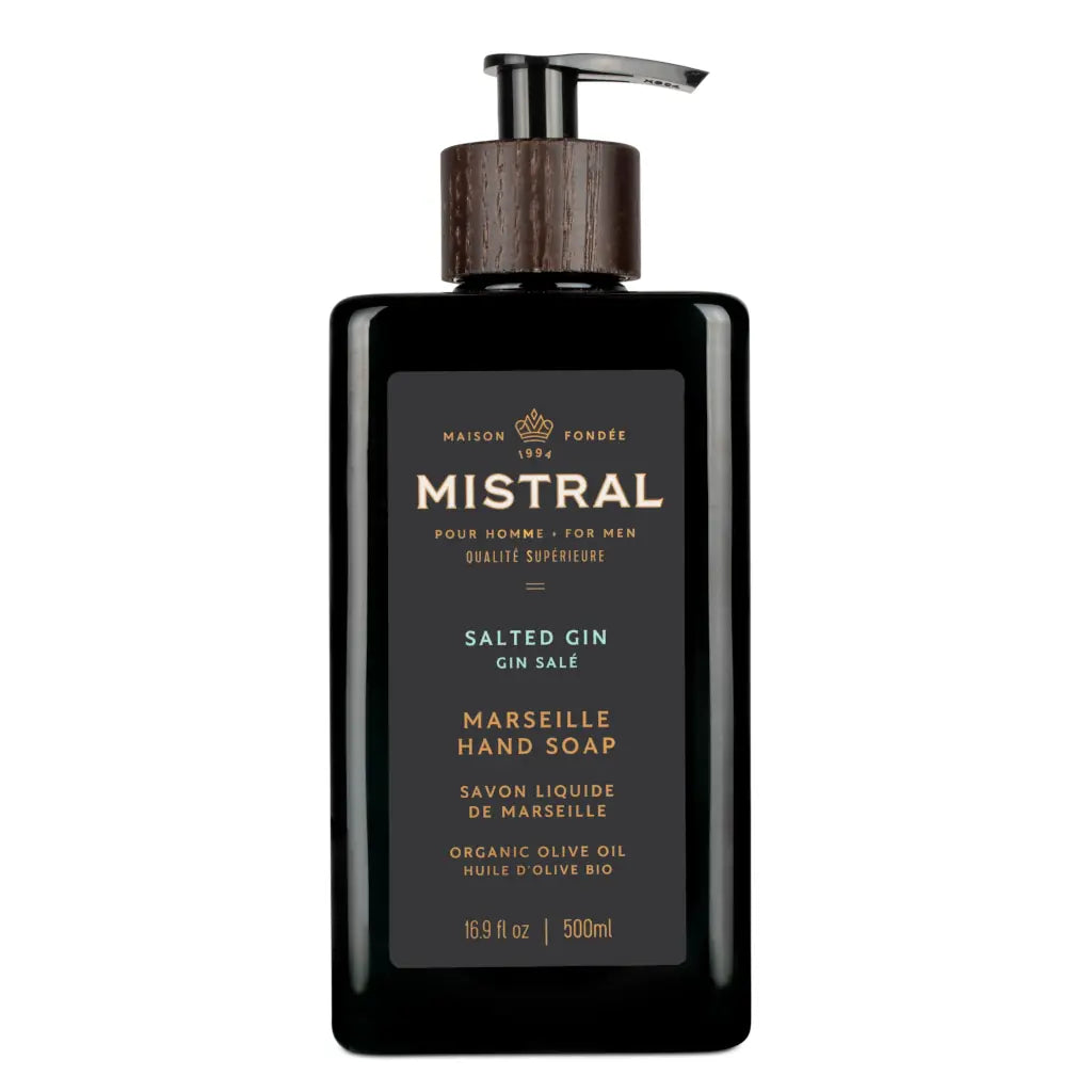 Mistral Marseille Hand Soap bottle with pump on a white background