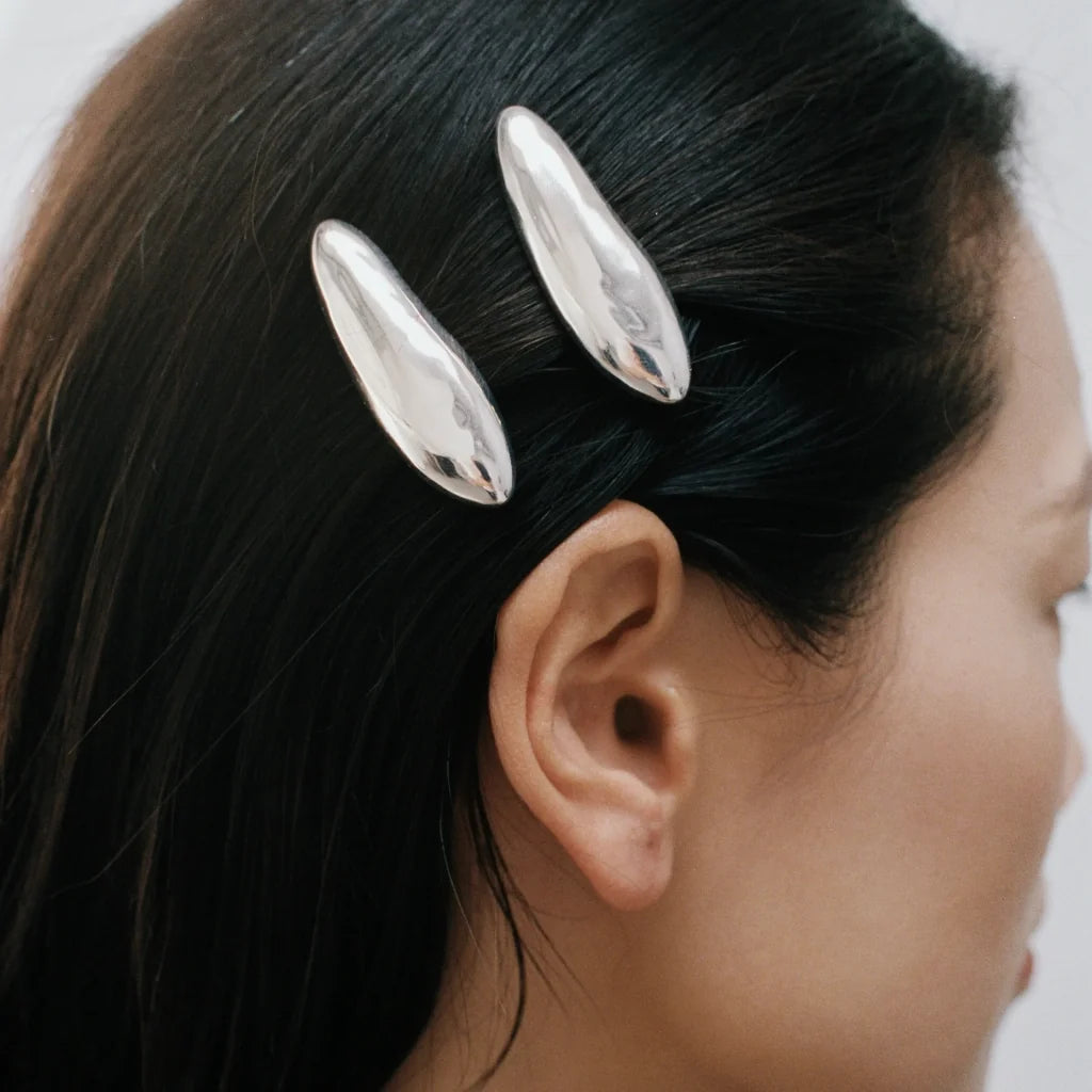 Wolf Circus bean hair clip in silver