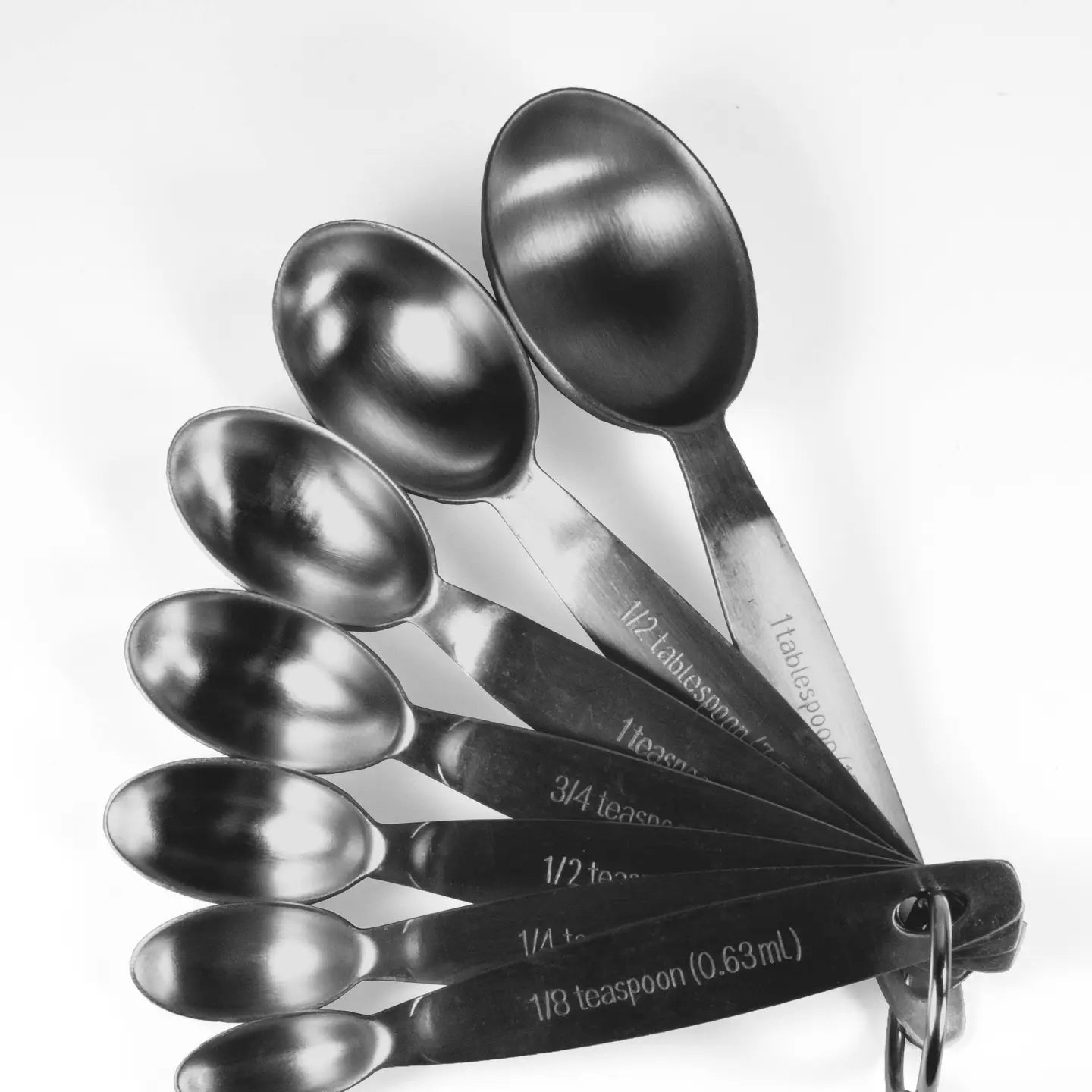 silver measuring spoons