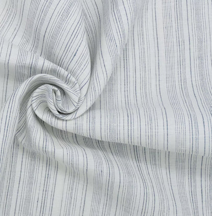 St Genève - Colette Stripe Linen | Pillowcase Pair | French Blue - close up  3