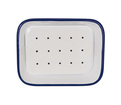 White & Blue Soap Dish