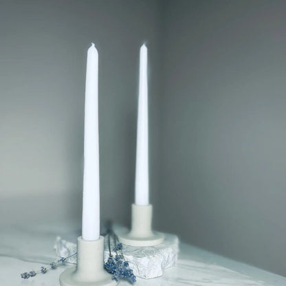 Wind & Willow Co - Set of 2 Concrete Candlestick Holder 2 