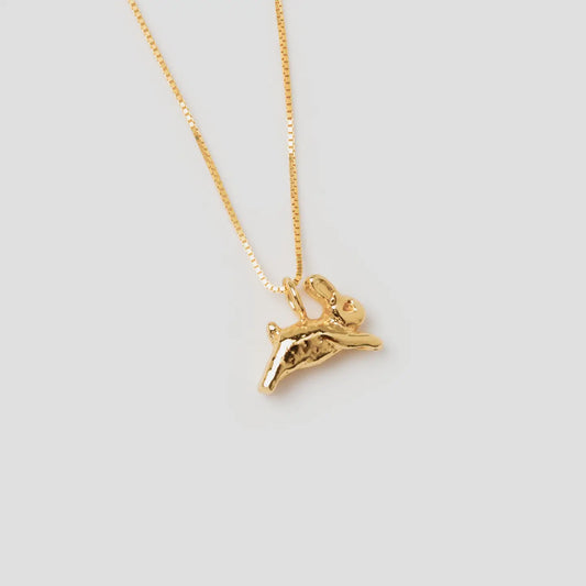 Bunny Charm Necklace | Gold
