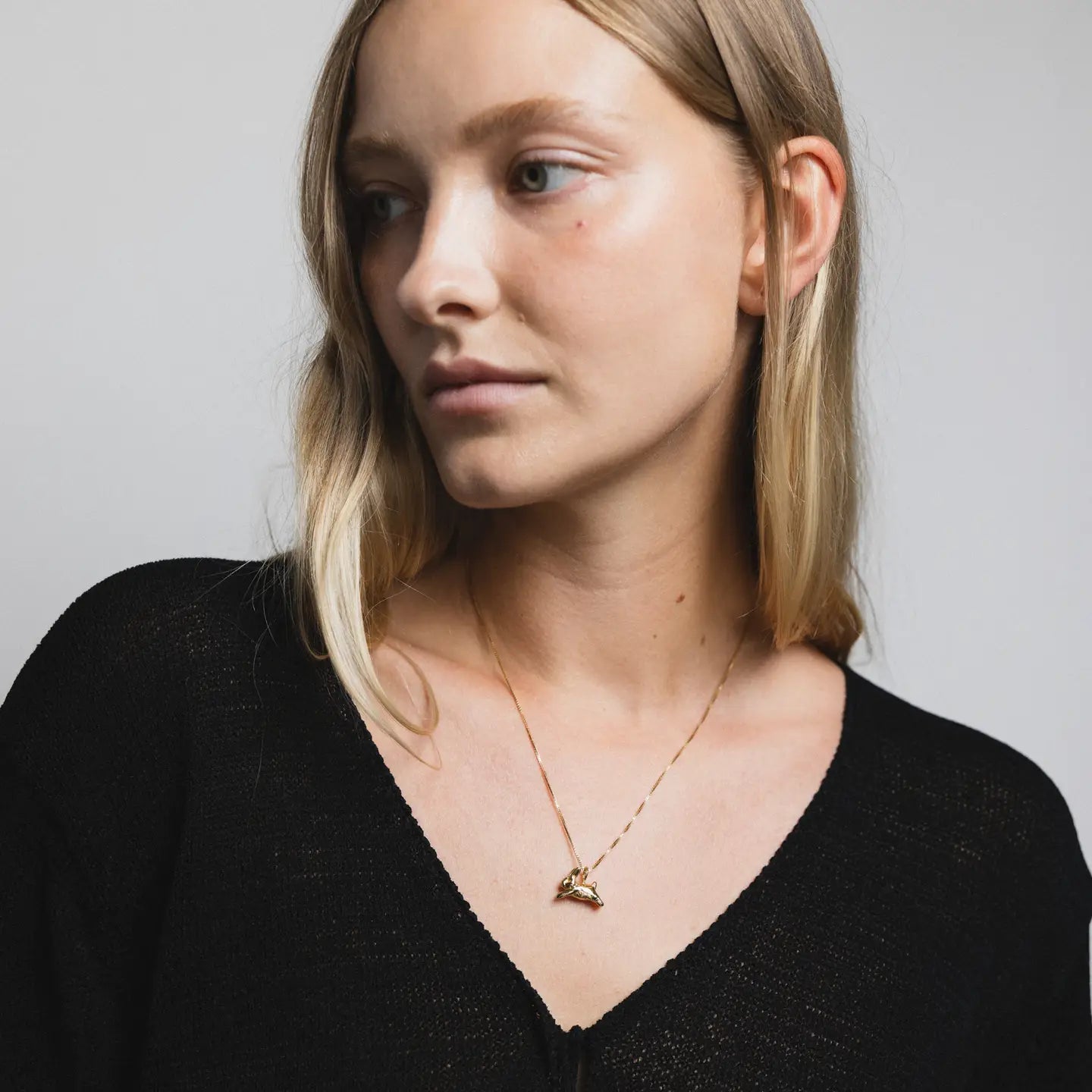 Bunny Charm Necklace | Gold