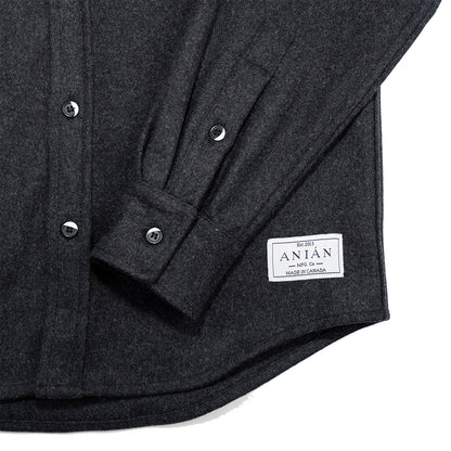 Anián Men Modern Melton Wool in Charcoal