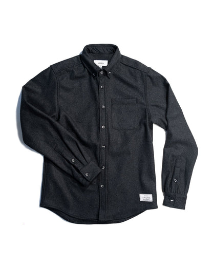 Anián Men Modern Melton Wool in Charcoal