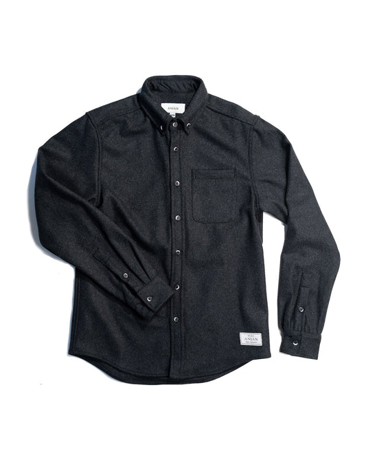 Anián Men Modern Melton Wool in Charcoal