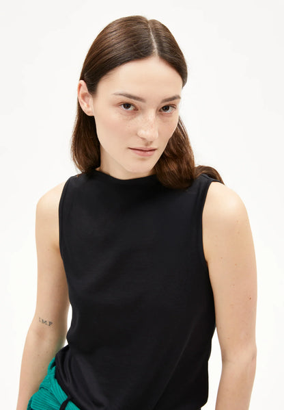 ARMEDANGELS Canada Women's Stylish Black Top with Sleek Sleeveless Design in Canada