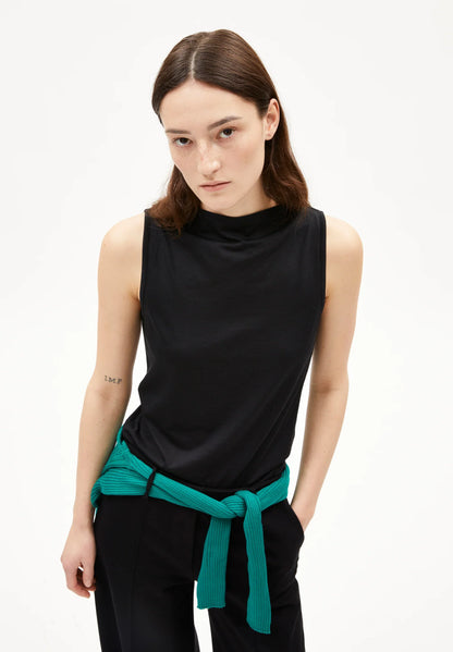 ARMEDANGELS Canada Sleeveless Black Top with Minimalist Design for Versatile Styling in Canada