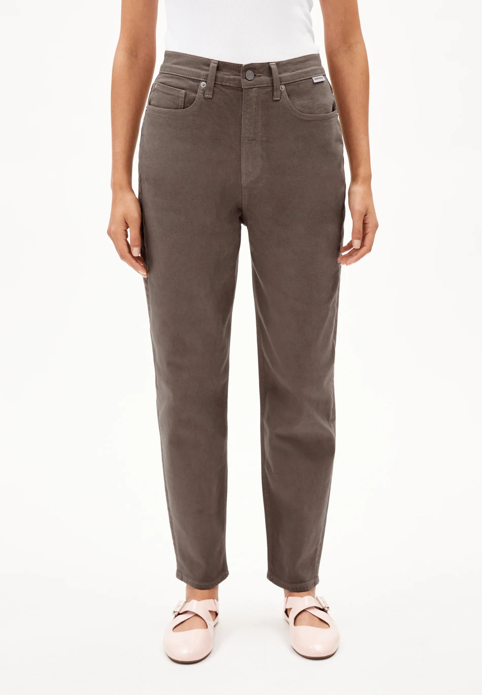 ARMEDANGELS Canada Women's Brown Denim Trousers with a Comfortable Fit for Everyday Wear in Kelowna and Canada